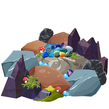 A pile of collected rocks